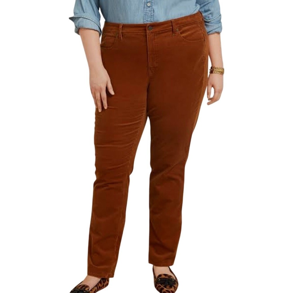Talbots Corduroy Straight Leg Pants High Waist Plus Size 20W NWT Retail $100